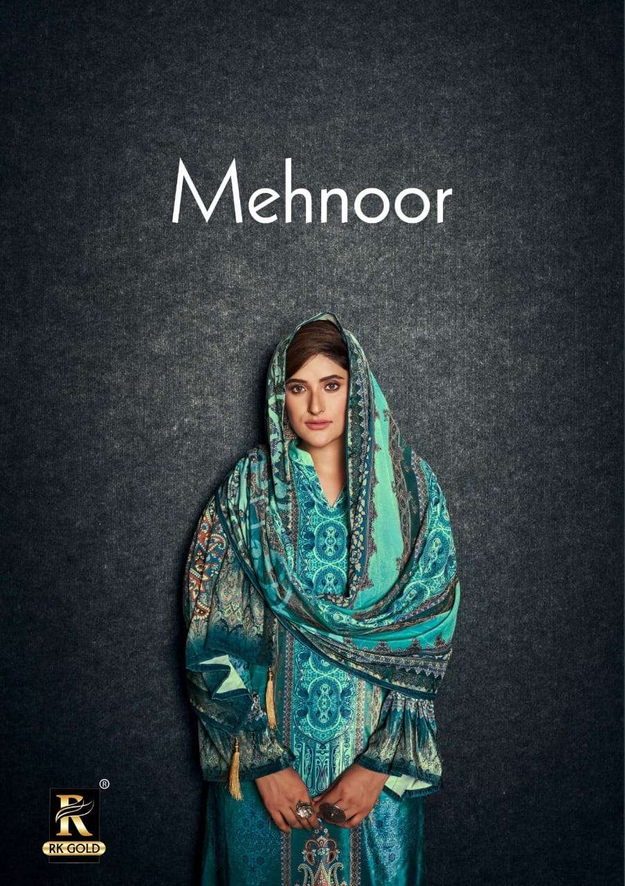 mehnoor by rk gold velvet winter pakistani dresses