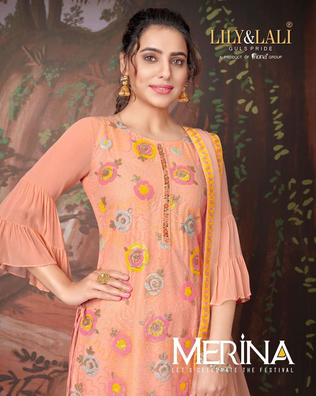 merina by lily & lali exclusive readymade kurti with bottom & dupatta collection