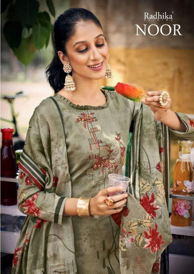 noor by radhika azara cotton dress materials