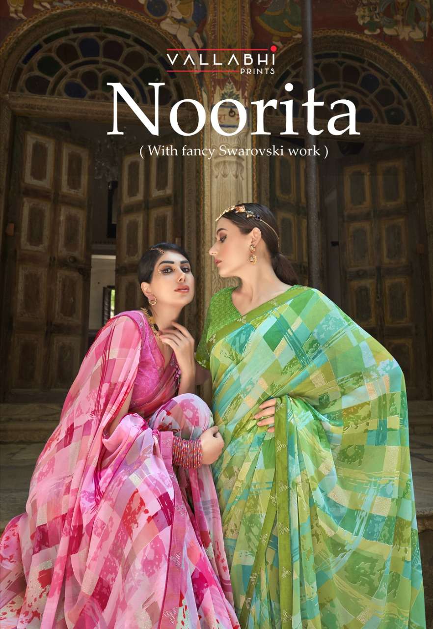 noorita by vallabhi georgette printed designer sarees