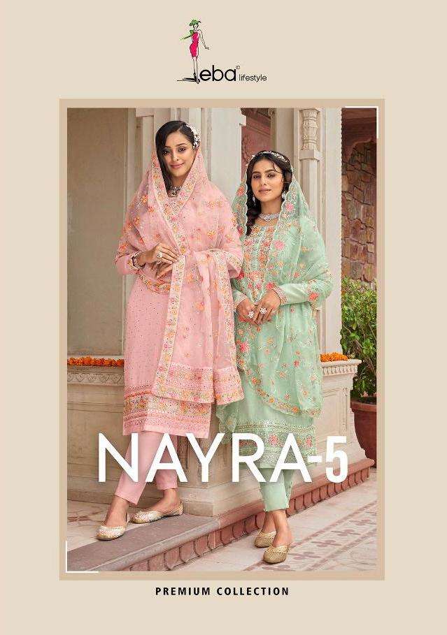 nyra vol 5 by eba lifestyle viscose silk embroidery elegant salwar kameez