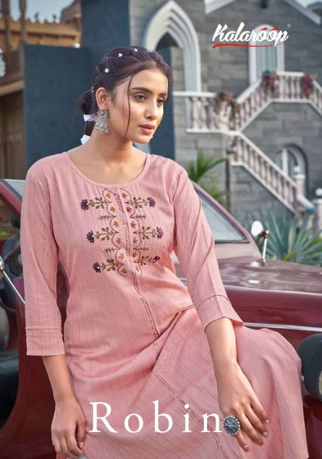 robin by kalaroop fancy handwork kurti supplier