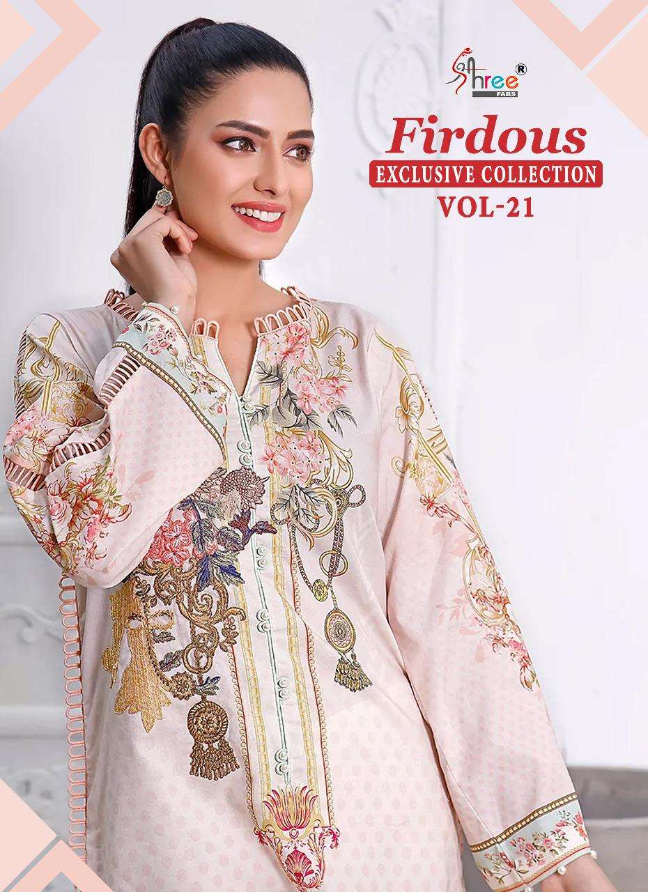 shree fabs firdous exclusive collection 21 cotton print dresses 