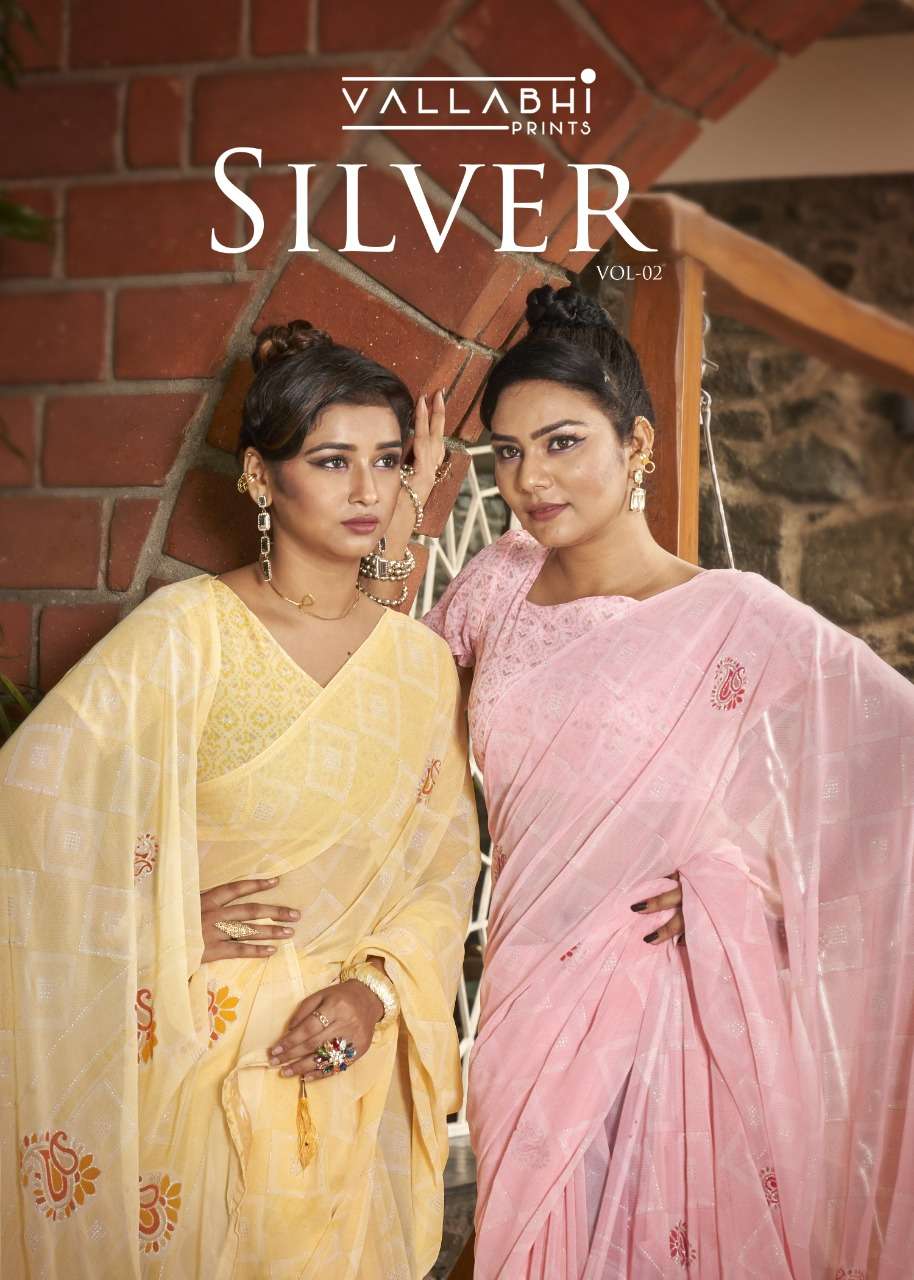 silver vol 2 by vallabhi georgette printed daily wear saree