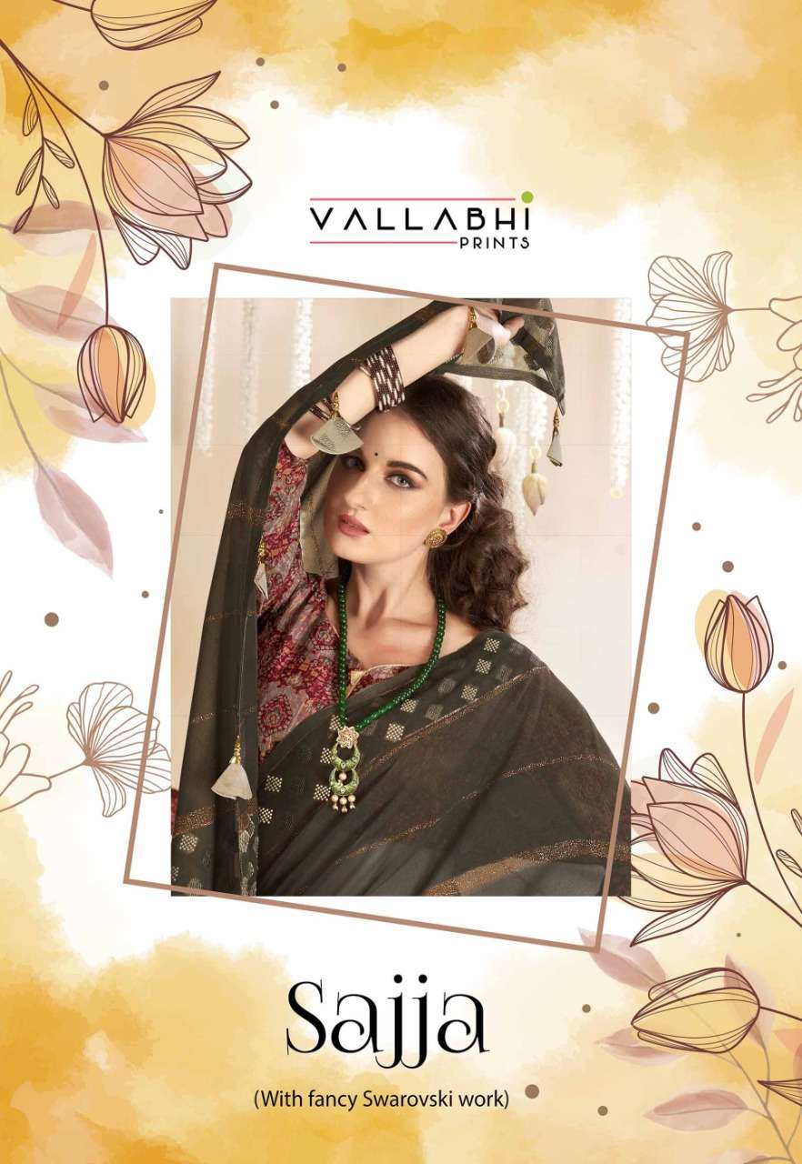 vallabhi sajja georgette designer fancy sarees