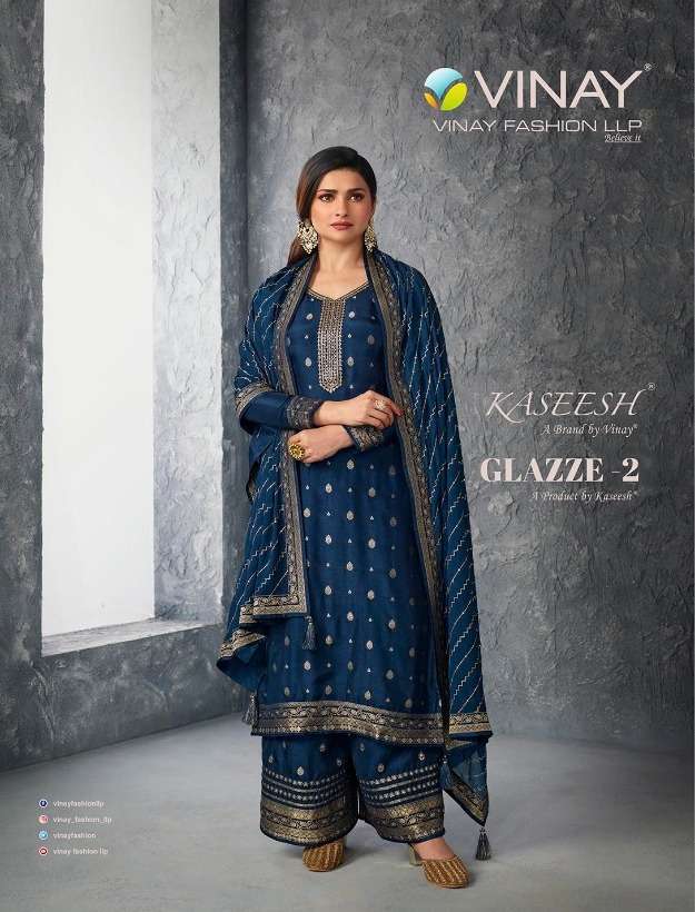 vinay glazze vol 2 dola jacquard embroidery beautiful salwar kameez