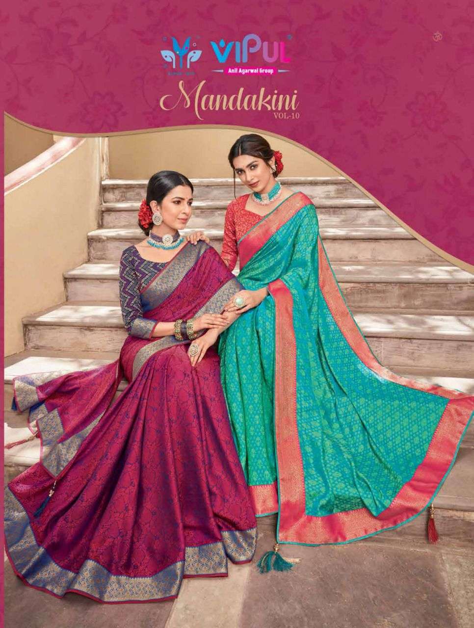 vipul mandakini vol 10 jacquard designer traditional wear sarees