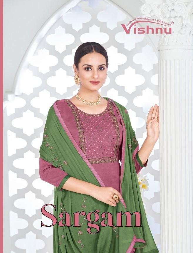 vishnu sargam cotton daily wear dress materials