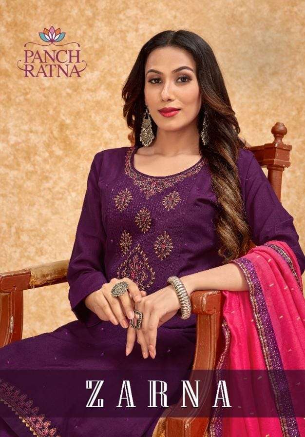 zarna by panch ratna silk embroidery salwar kameez