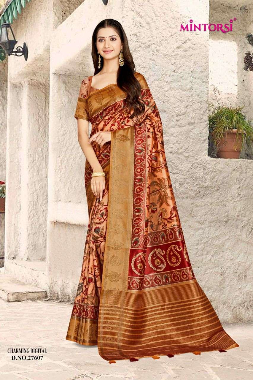 charming by mintorsi tussar banarasi fancy saree supplier