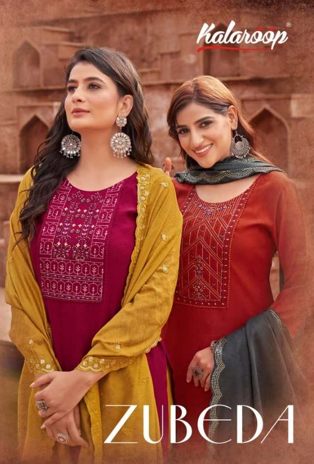 kalaroop zubeda by kivi 3 piece readymade casual collection