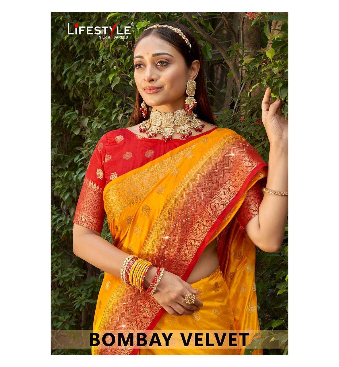 lifestyle bombay velvet nylon silk sarees 