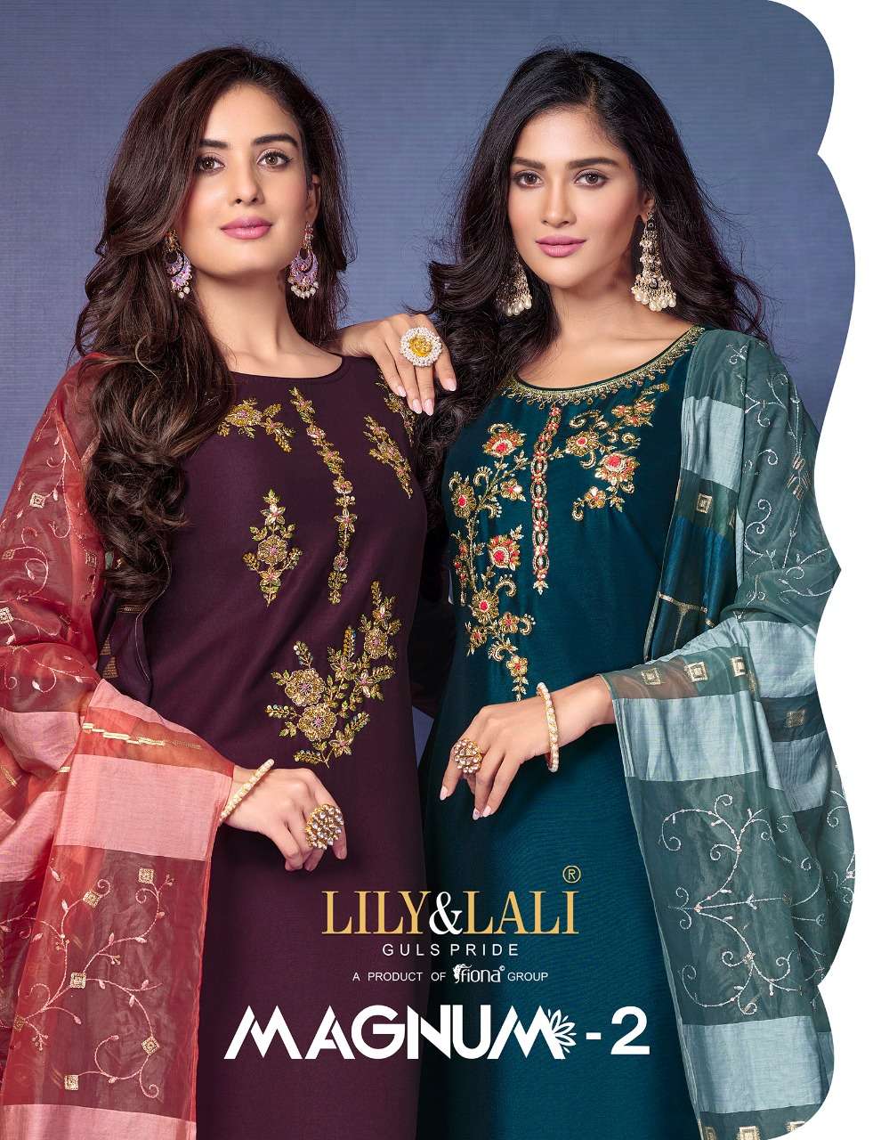 lily & lali magnum vol 2 bemberg silk handwork readymade 3 piece collection