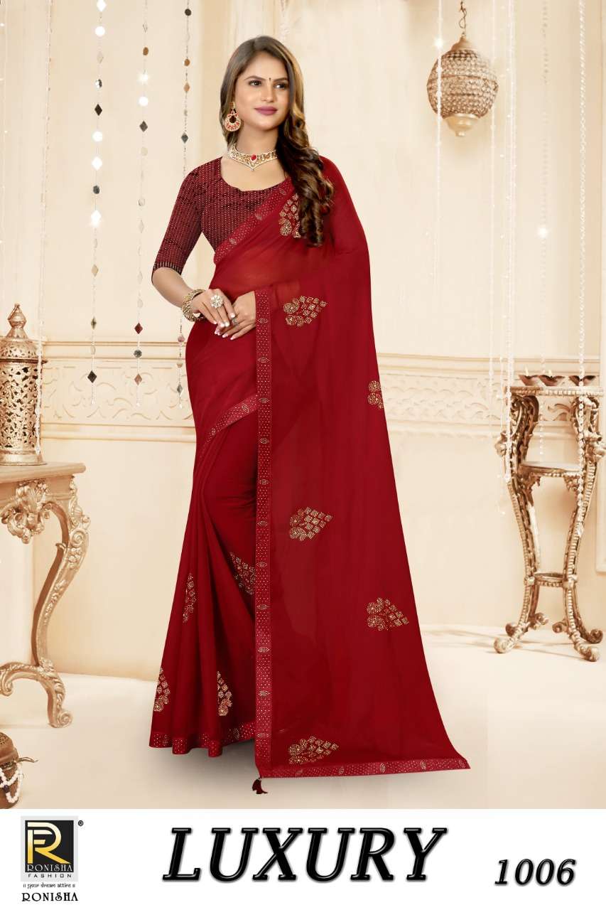 Luxury by ranjna saree mukesh work beautiful saree collction 