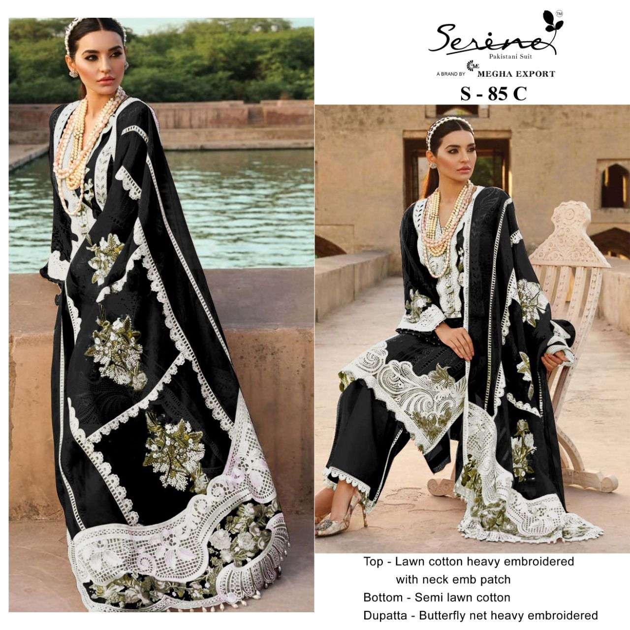 megha exports s 85 lawn cotton pakistani fancy salwar kameez