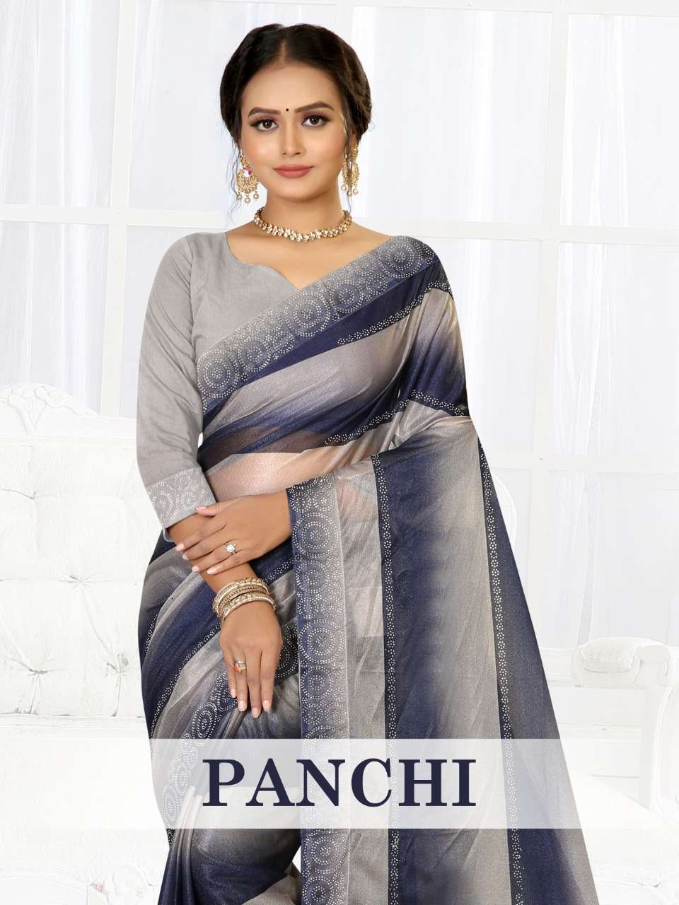 Panchi by ranjna saree siroski diamond designer saree collecton 