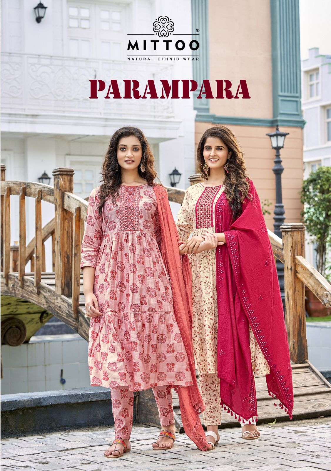 parampara by mittoo chanderi viscose classy readymade 3 piece set