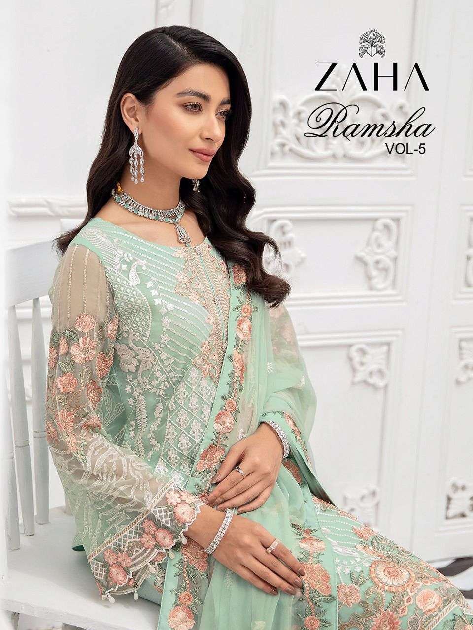 ramsha vol 5 by zaha georgette pakistani suits