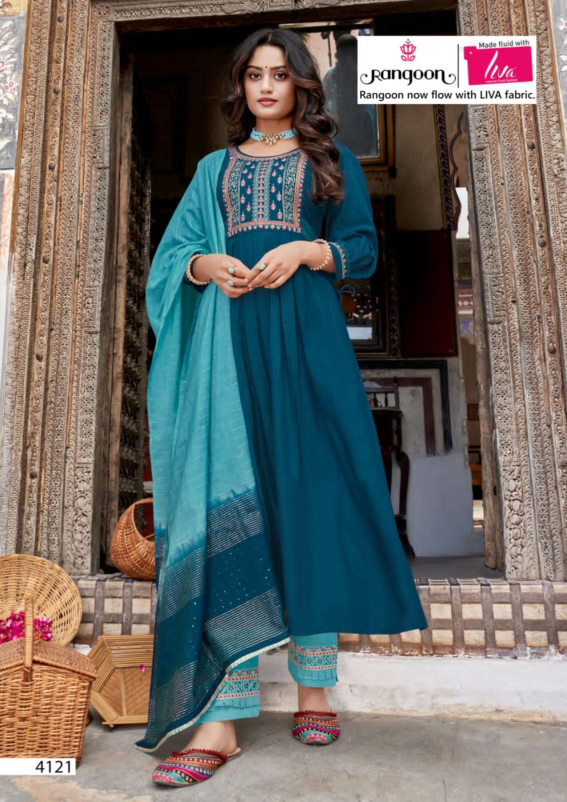 rangoon present naira designer readymade 3 piece salwar kameez