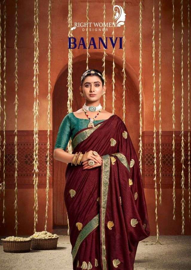 right women baanvi vichitra silk designer work sarees