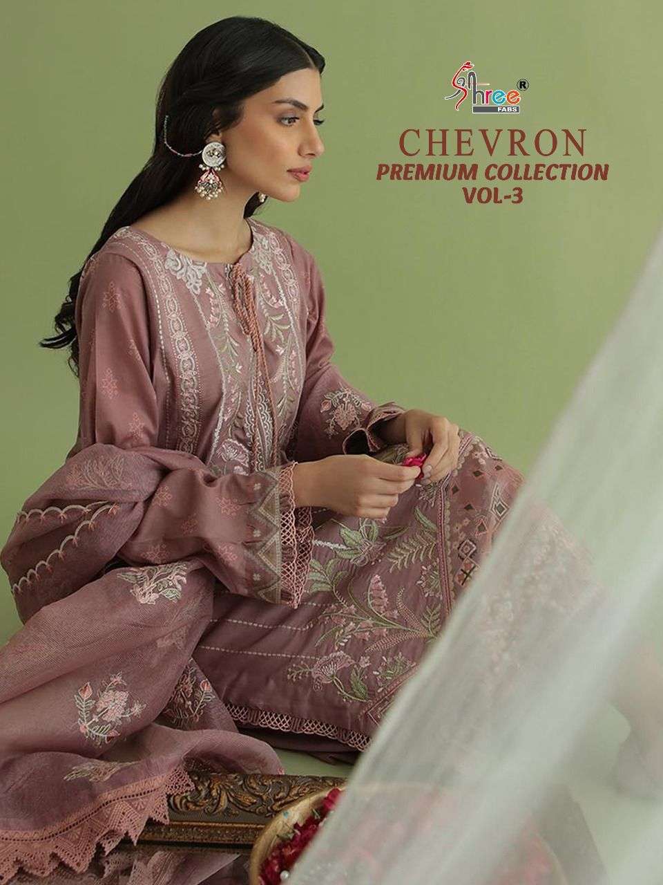 shree fabs chevron premium collection vol 3 lawn cotton pakistani suits