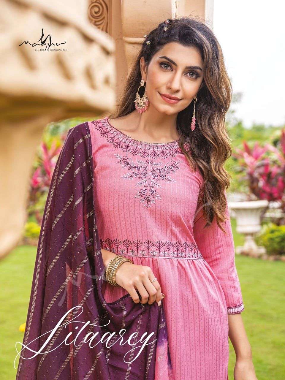 sitaarey by mayur premium rayon nayra cut readymade 3 piece concept