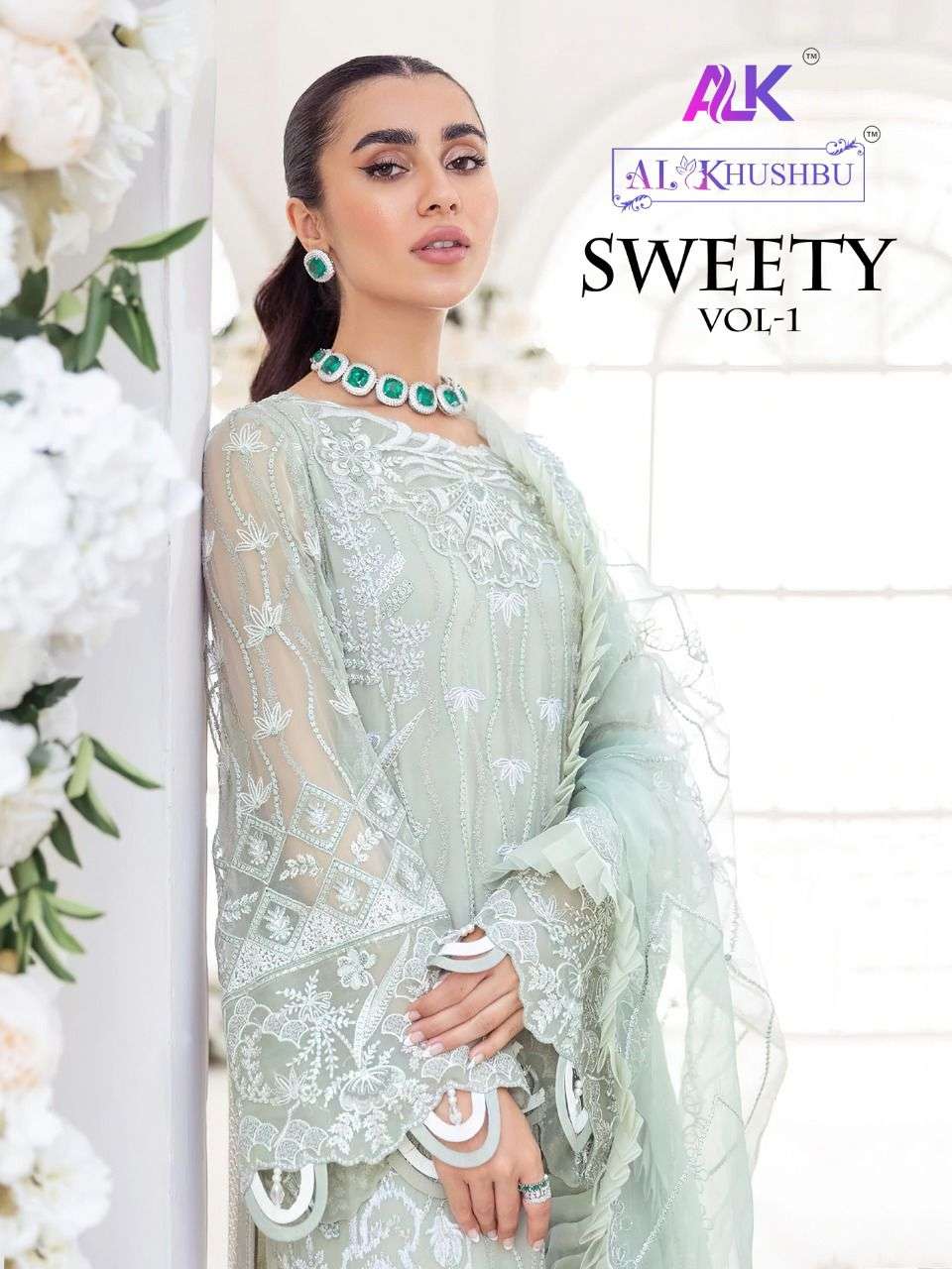 sweety vol 1 by al khushbu georgette embroidery pakistani suits