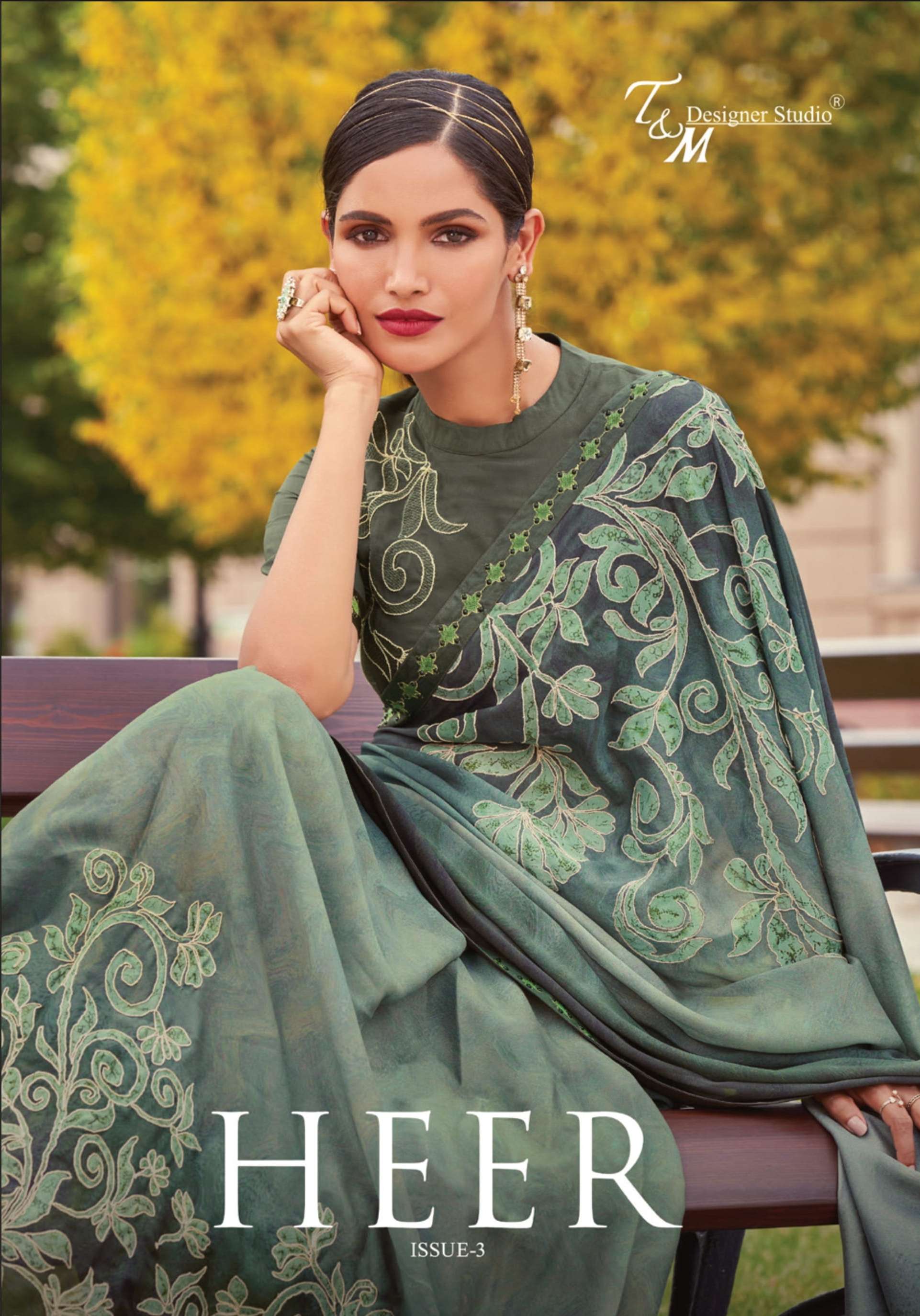 t & m designer studio heer vol 3 festive saree collection at kc surat 