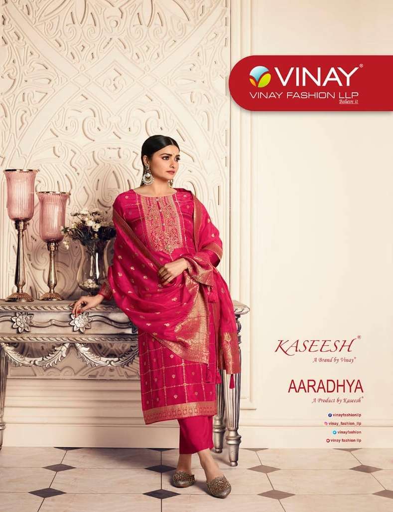 aaradhya by vinay fashion viscose dola jacquard ethnic wear dresses wholesaler