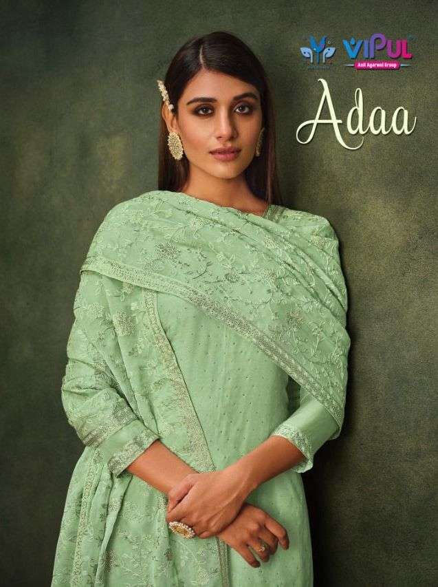 adaa by vipul organza designer fancy salwar kameez 