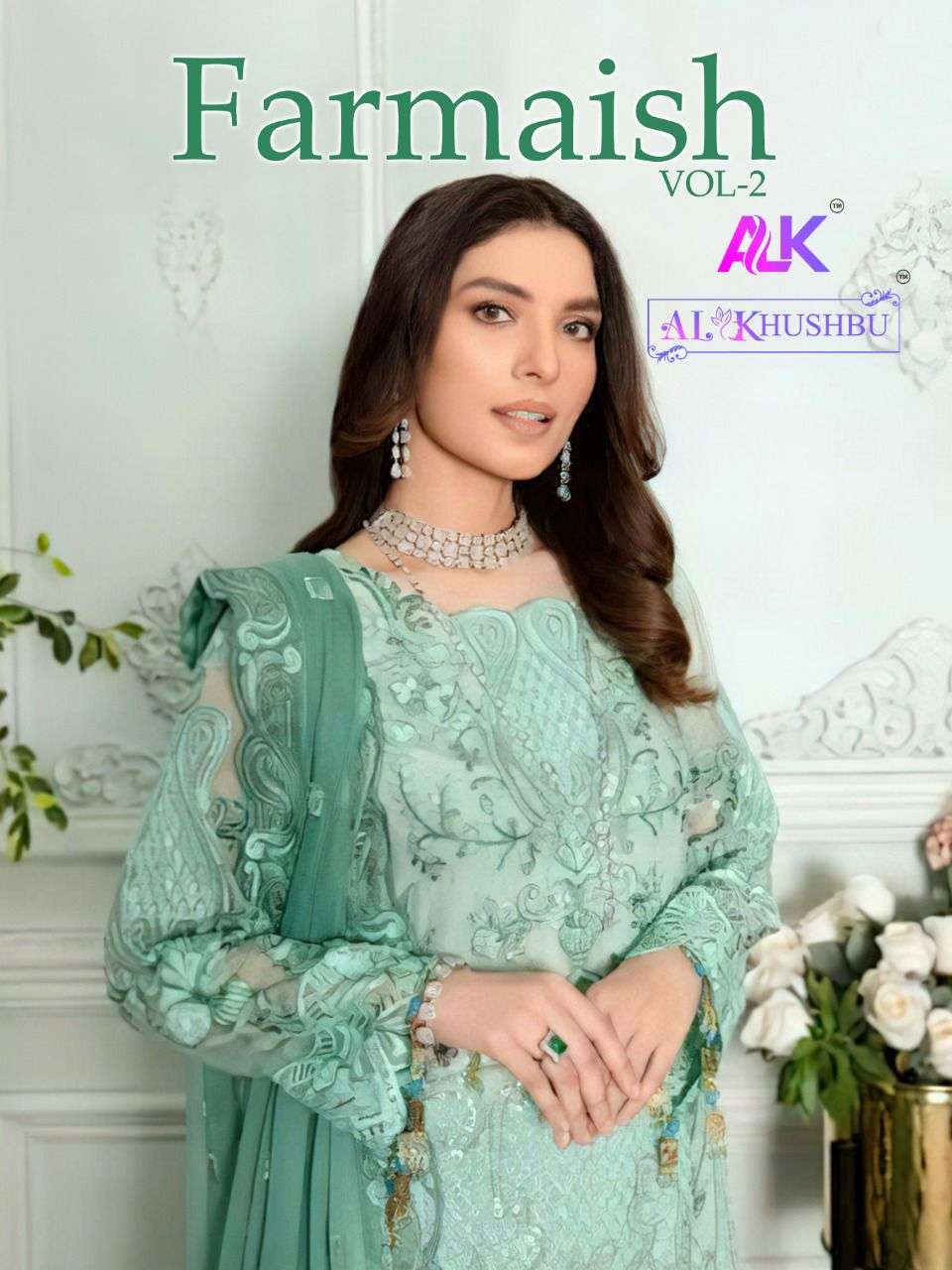 al khushbu farmaish vol 2 georgette embroidery pakistani dresses