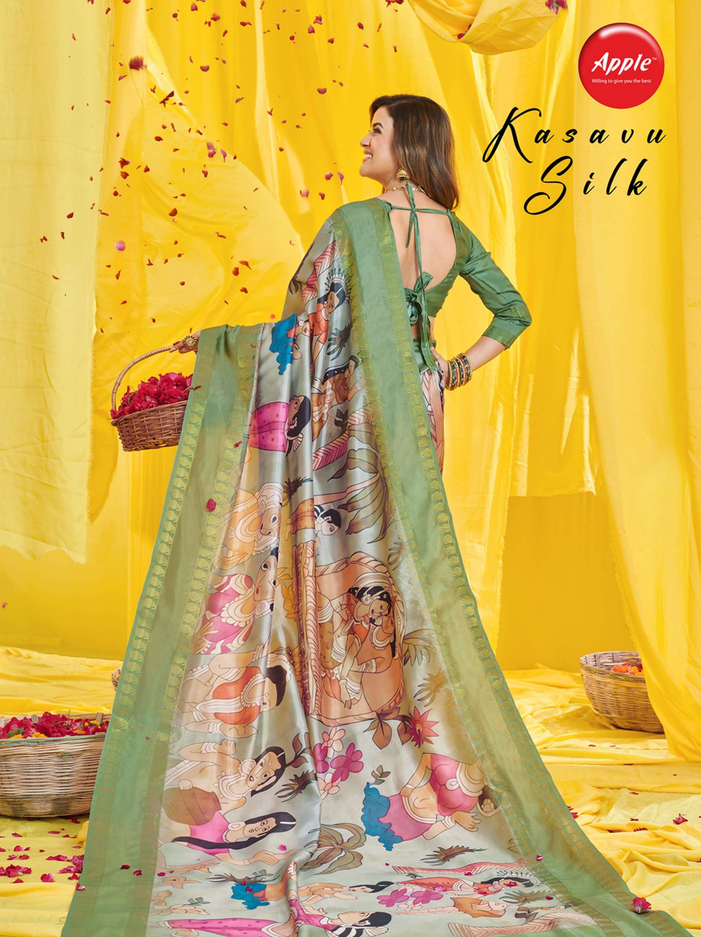 apple kasau silk vol 1 best wholesale saree shop in surat 