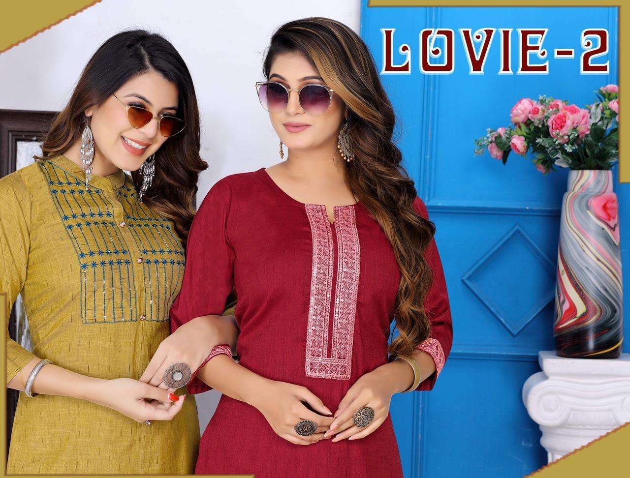 Beauty Loviie Vol.2 RayonV Embroidered with Sequence KURTI CATALOG WHOLESALER BEST RATE