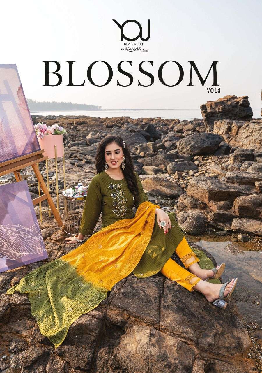 blossom vol 4 by wanna fully stitch 3 piece salwar kameez set