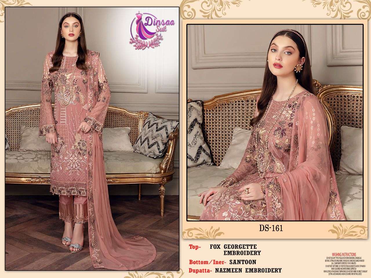 dinsaa rangoon georgette pakistani style dresses