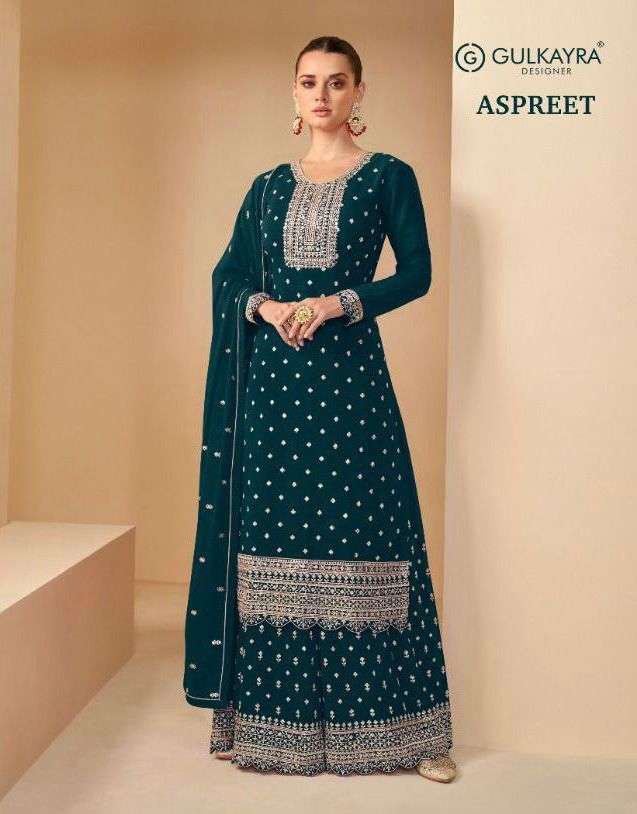 gulkayra aspreet georgette designer readymade wedding long dresses 