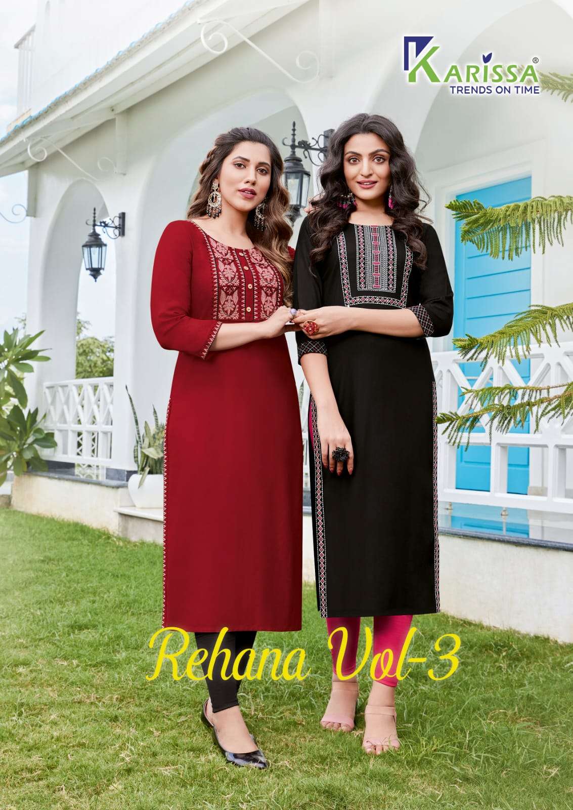 karissa reha vol 3 rayon liva fabrics kurtis wholesale 