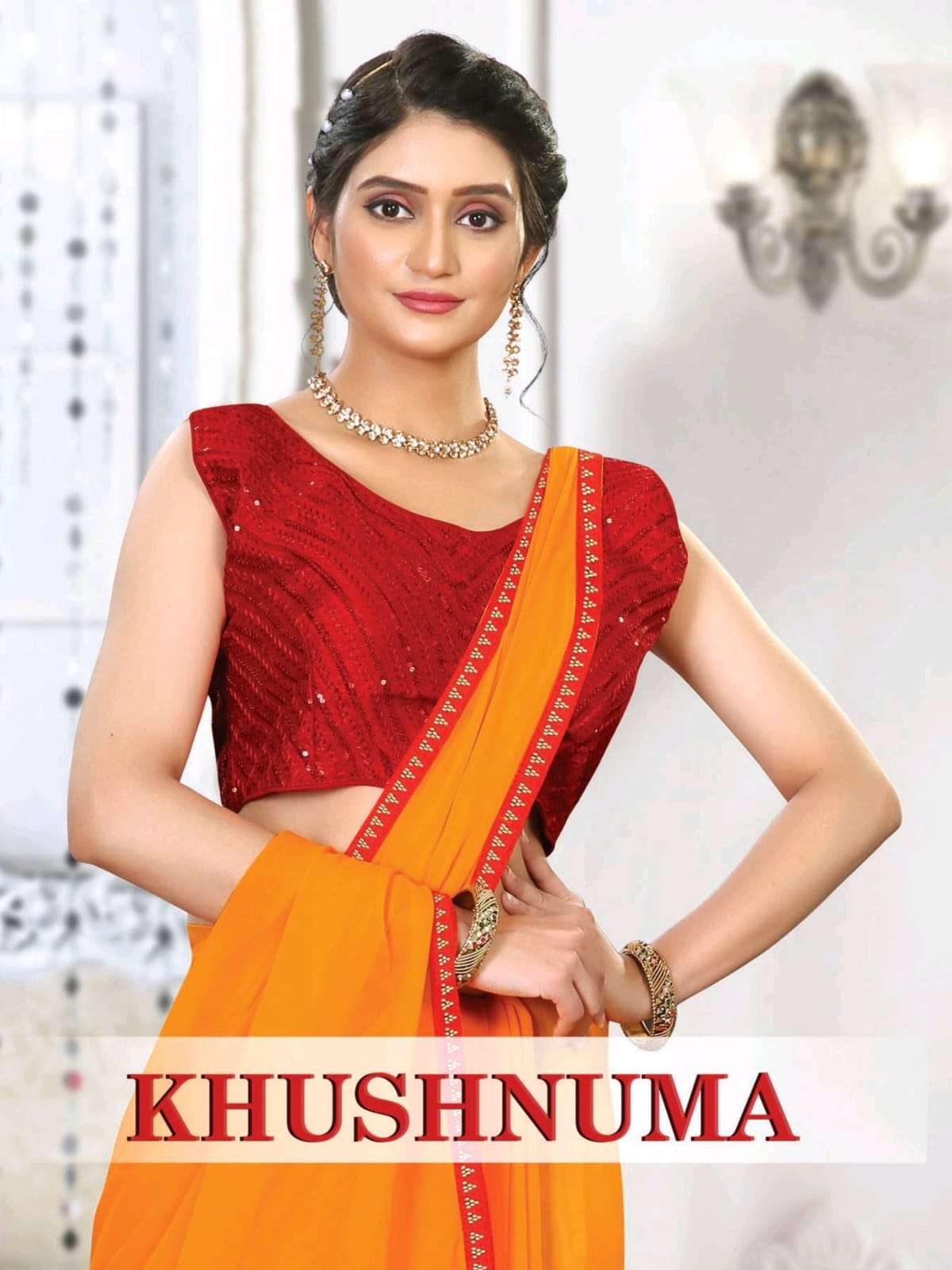 Khushnuma by ranjna saree stitch blouse bollywood saree collecton 