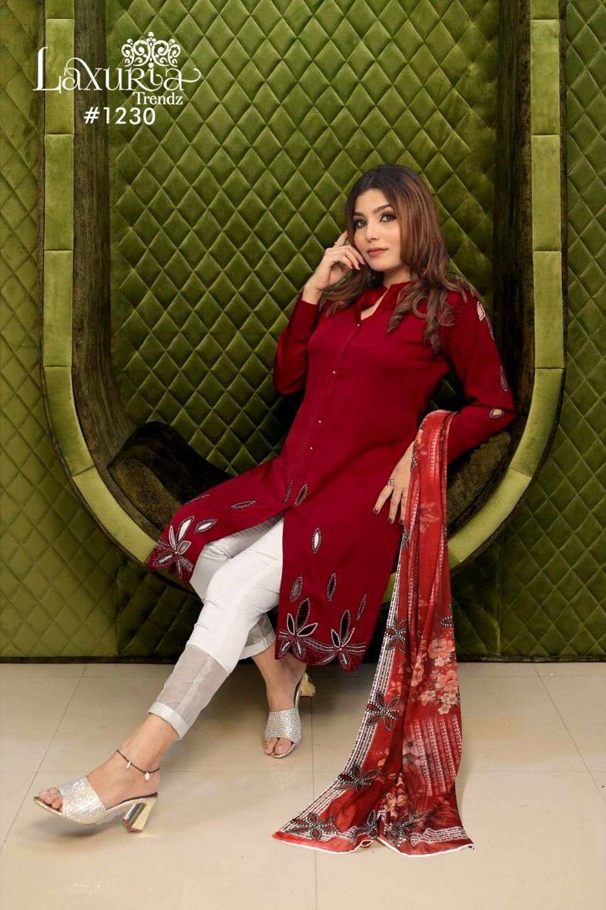 laxuria trends 1230 georgette pakistani fancy salwar kameez