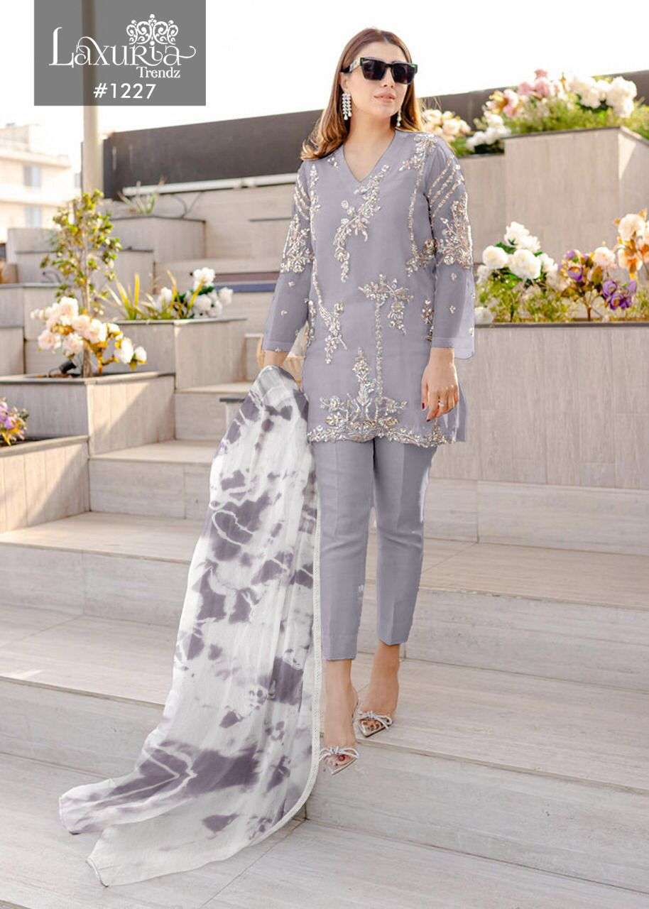 laxuria trendz 1227 georgette full stitch fancy pakistani suit