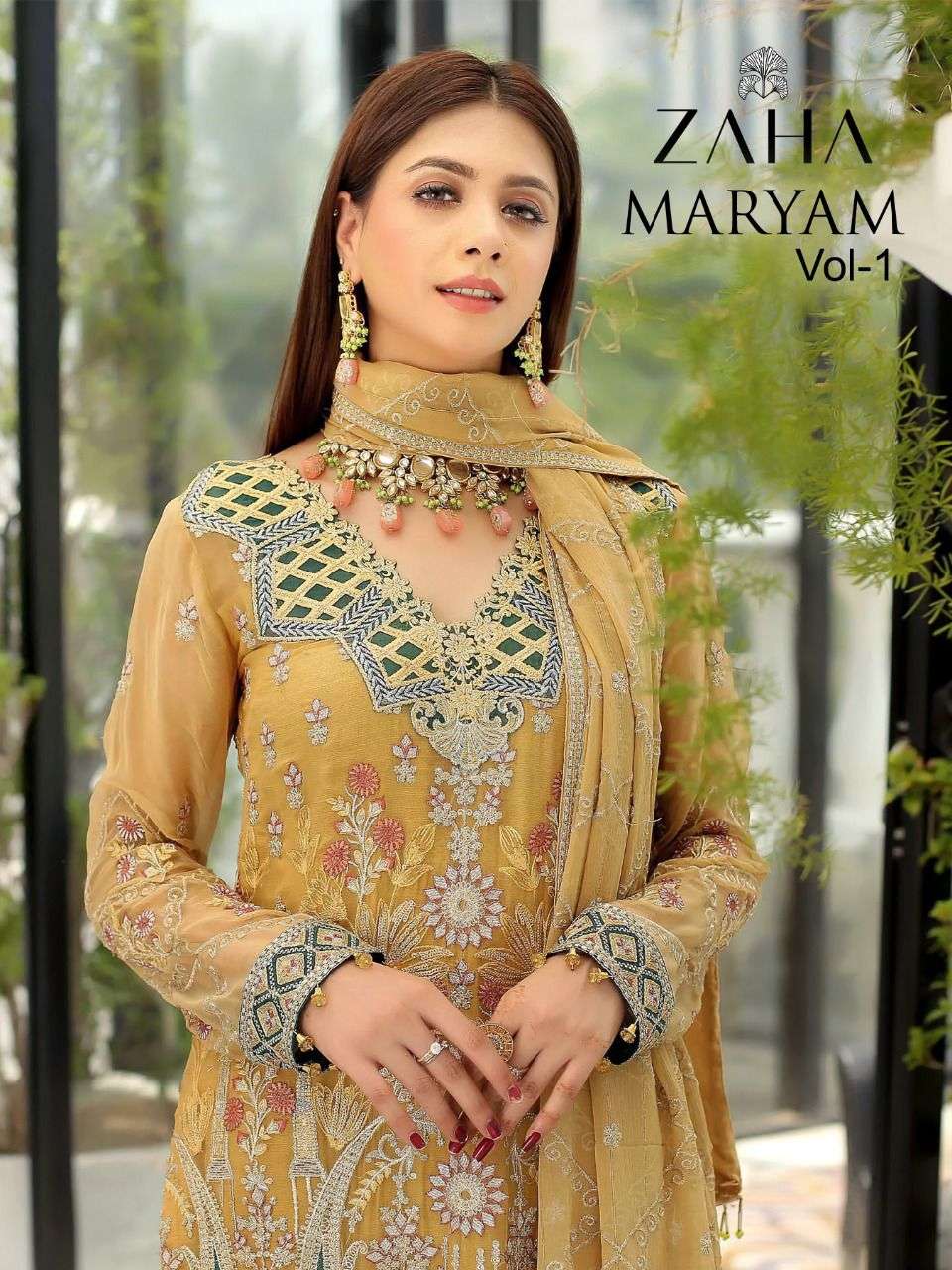 maryam vol 1 by zaha georgette embroidery pakistani salwar kameez