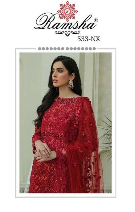 ramsha 533 nx net with embroidery pakistani beautiful salwar kameez