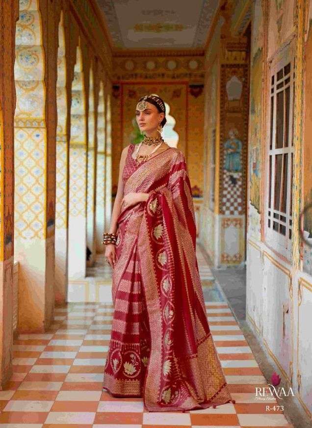 rewaa banarasi vol 2 silk with foil printed wedding sarees