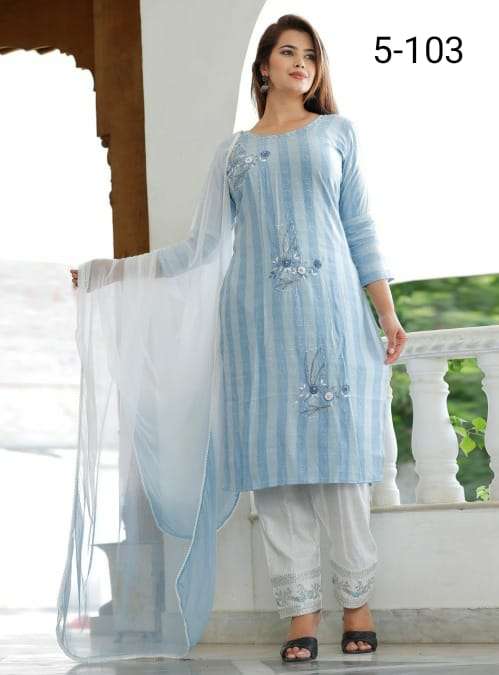 s4u present pr 103 readymade 3 piece combo salwar kameez set