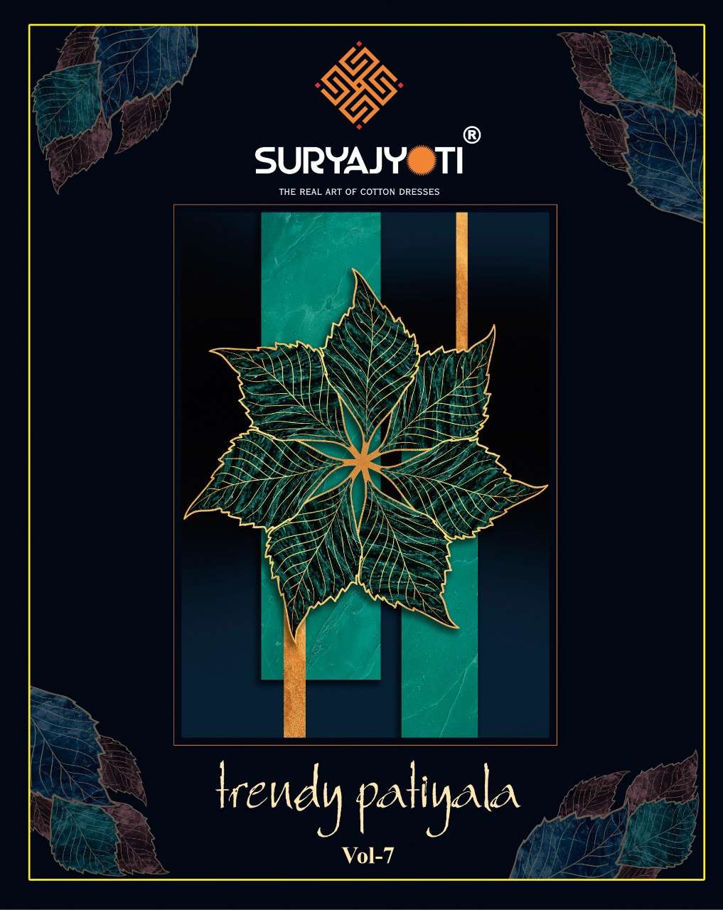 suryajyoti trendy patiyala vol 7 printed cotton dress material wholesale 