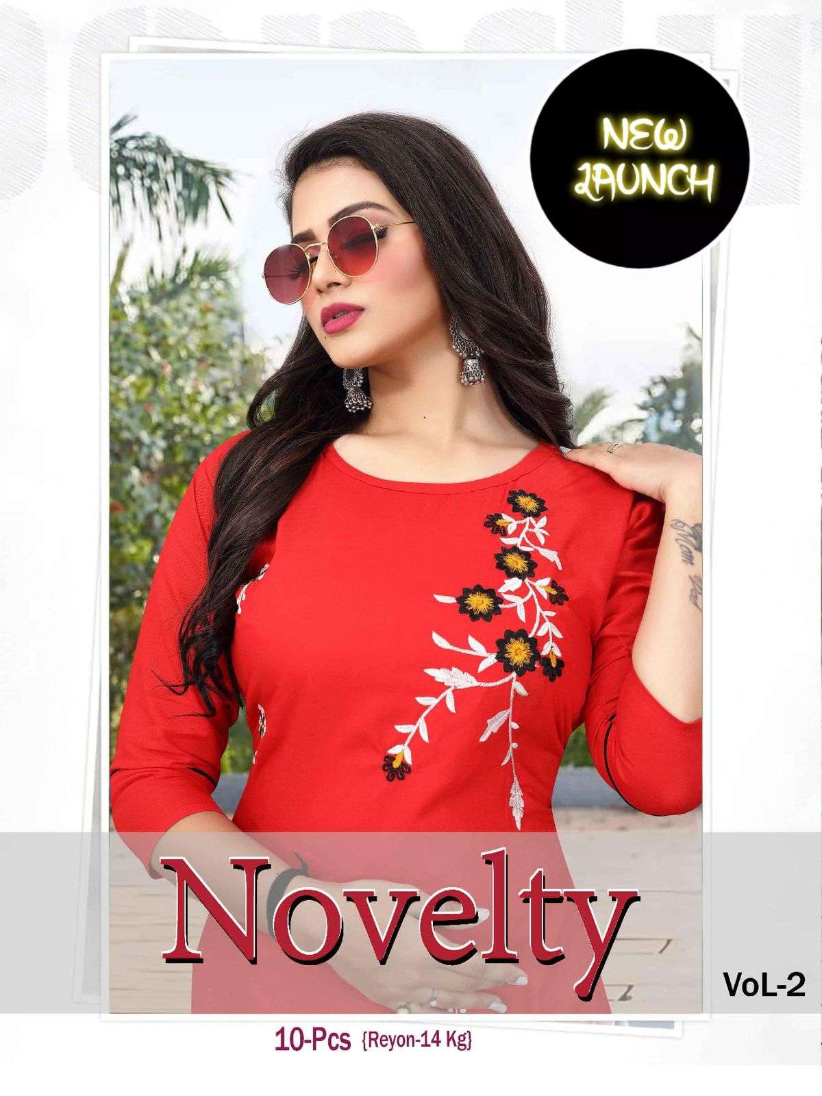 TRENDY NOVELTY RAYON EMBROIDERY WORK & STRAIGHT TOP KURTI CATALOG WHOLESALER BEST RATE