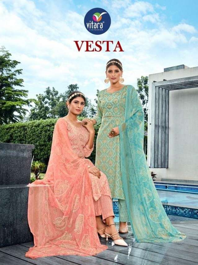 vesta by vitara casual wear readymade 3 piece set