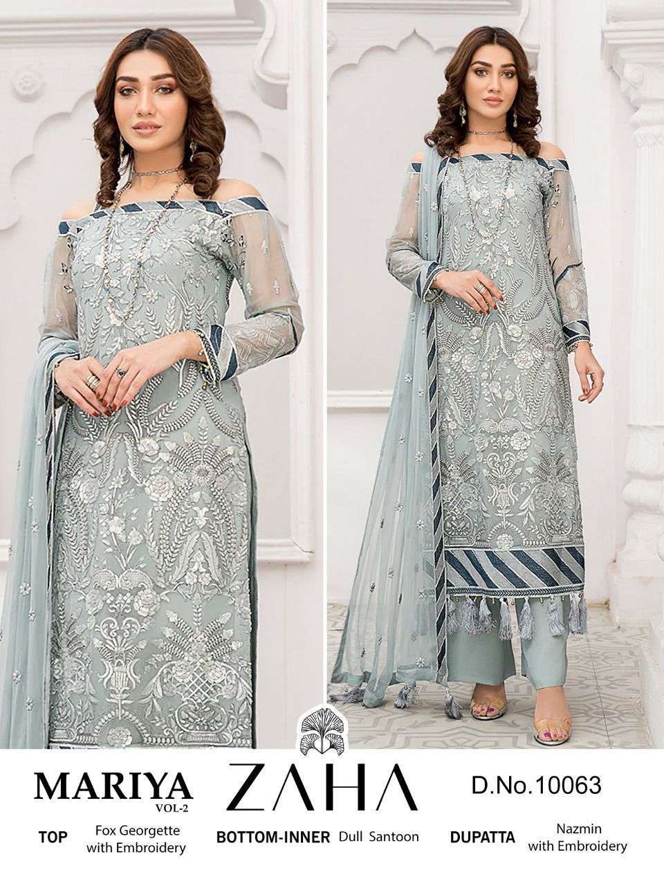 zaha 10063 singel pakistani suit design at company price 