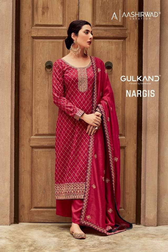 aashirwad launch nargis premium silk exclusive suit supplier