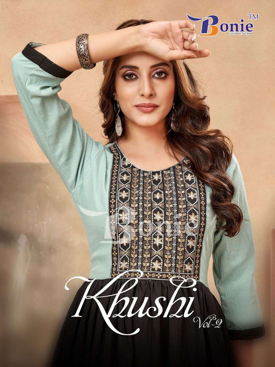 BONIE KHUSHI V.2 fancy fabric KURTI CATALOG WHOLESALER BEST RATE